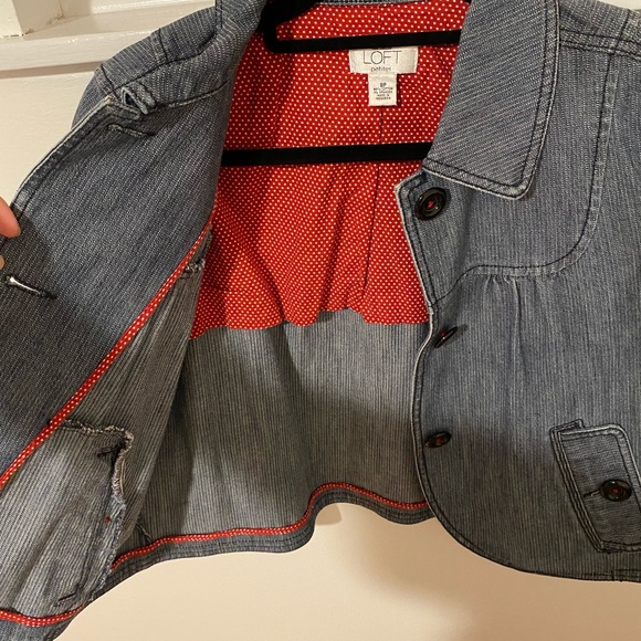 LOFT denim jacket- size 8P - Picture 3 of 8